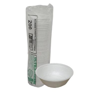 Imagem de 50Un Cumbuca Isopor 200Ml Prato Fundo Pote Açaí Caldo Sopa - Ultra Cop