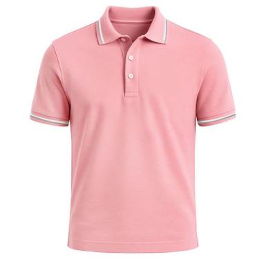 Imagem de Camisa Polo Masculina Manga Curta - Geral, Rosa, P