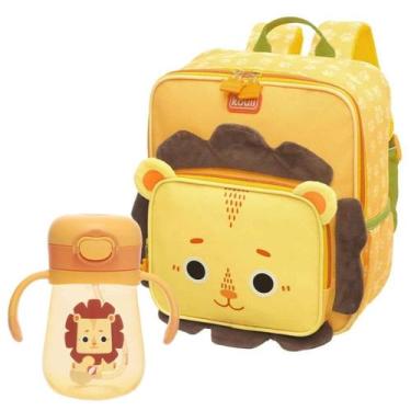 Imagem de Mochila Creche Escolar De Costas Filhotiis Infantil c/Copo Canudo Sili