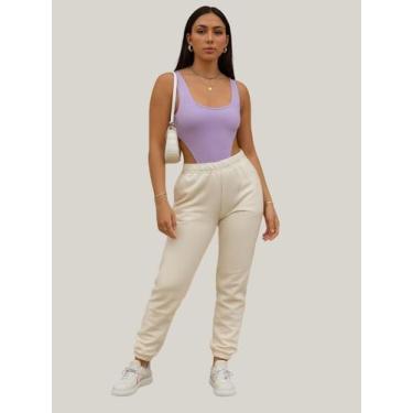 Imagem de Body Feminino Cavado Alçinha Confortável Moda Estiloso Bojo Sexy Moda 