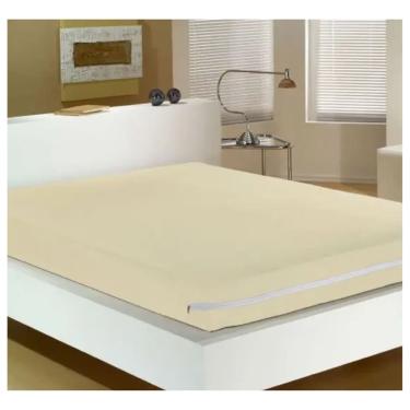 Imagem de Capa Colchao Solteiro Cama Malha Liso Perola Buettner