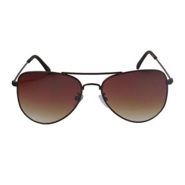 Imagem de Óculos Solar Feminino Estilo Aviador Lente Marrom P - Pop!