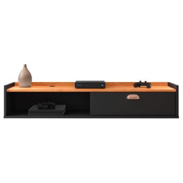 Imagem de Rack Suspenso Home Decor 1.20 Sala Quarto 1 Porta Nicho - RPM Móveis, 