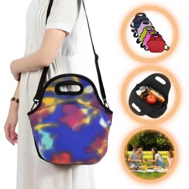 Imagem de Bolsa Lancheira Térmica Neoprene Adulto Infantil Tie Dye - Ideal Produ