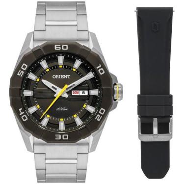 Imagem de Relógio orient masculino mbss1480 e1sx kit pulseira