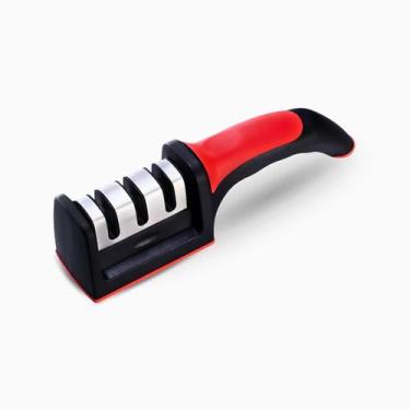 Imagem de Afiador de Facas Profissional 3 Opções de Afiar Amolador Manual Faca C