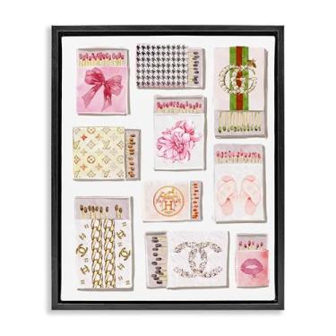 Imagem de Stupell Industries Glam Girl Matchboxes Preto Emoldurado Tela Flutuante Design de Arte de Parede por Ziwei Li, 78 x 63 cm