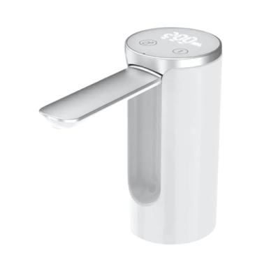 Imagem de Bomba De Água Galão Recarregavel Dispensador Automático Display Digital e Botão Smart Touch Linha Premium - Vinwer (Branco)