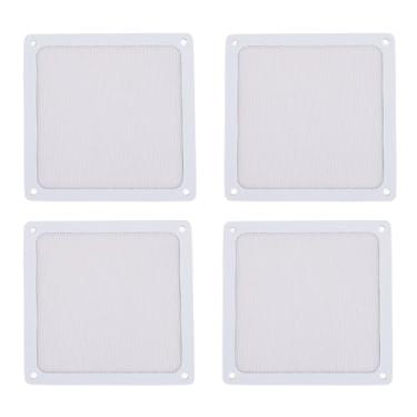 Imagem de Filtro de poeira do ventilador PC Munefe, filtro de poeira do ventilador de computador, filtro de poeira magnética para capa de capa do PC Ventro de galinheiro 5.51x5.51in 4pcs (Branco)