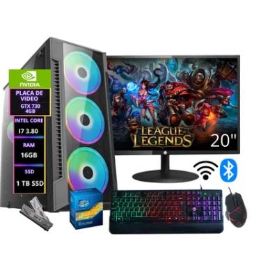 Imagem de PC Gamer Two Brothers Info, Intel core i7 2600, 16GB RAM, SSD 1TB, Windows 10 Pro + Monitor 20" + Kit