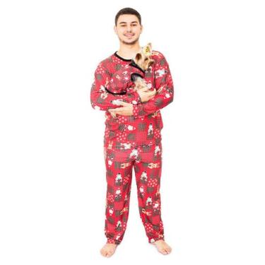 Imagem de Tal Pai Tal Pet Pijama Masculino Longo e Roupa Pet Natal Magic - Alegr