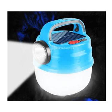 Imagem de Lâmpada Lanterna Recarregável Solar Ideal Para Acampamento Holofote Em