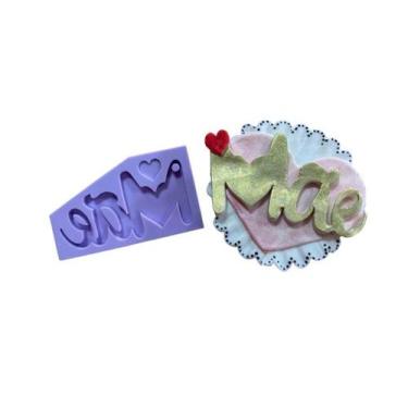 Imagem de R120 Molde de silicone dia das mães resina decorar - confeitaria dos m