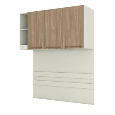 Imagem de Ponte Casal 03 Portas 1450mm Seletto Areia HP/Jequitibá - Henn