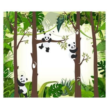 Imagem de Papel de Parede Adesivo Infantil Pandas Floresta Bebe Quarto - 502pcm 