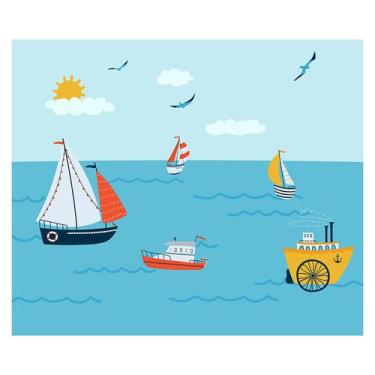 Imagem de Papel de Parede Adesivo Infantil Marítimo Quarto Menino - 730pcm - All