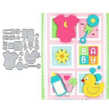 Imagem de Moldura de roupas de pato de bebê, estêncil, moldes de corte de moldura, estêncil, faça você mesmo, cartões de álbuns, álbum de fotos, artesanato, moldes de papel em relevo decorativos para álbuns