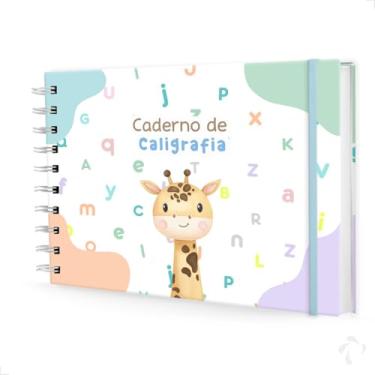Imagem de NISTI PRINT, Caderno De Caligrafia c/Atividades Capa Dura Menino Girafa