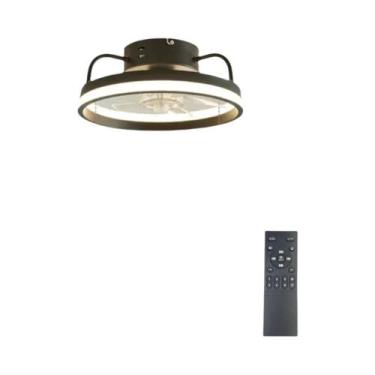 Imagem de Ventilador De Teto LED De 55W Com Luz E Controle Remoto Para Quarto De