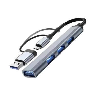 Imagem de Hub USB C 7 Em 1 Adaptador Multi USB Splitter OTG USB 3.0 Para Macbook