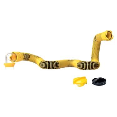Imagem de Saturnhose Kit de mangueira de esgoto RV de 3,5 m, resistente, resistente ao sol, à prova de vazamento, com tampa de armazenamento de adaptador de esgoto de visão clara de 90 graus