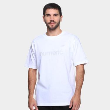 Imagem de Camiseta New Balance Numeric Masculina, Branco, M