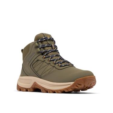 Imagem de Columbia Botas de caminhada e caminhada femininas Transverse Hike Wp Wide Mid Rise, Stone Green Raw Honey, 38.5 EU