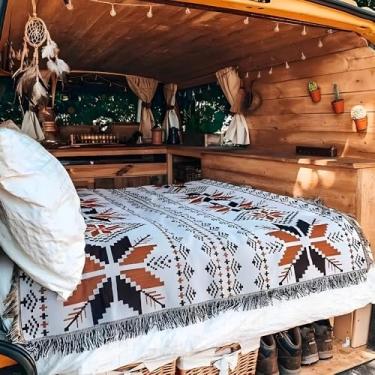 Imagem de BAYANKHAR Cobertor de piquenique boêmio ao ar livre - 180 cm x 180 cm tapete de acampamento impermeável, cobertor de praia dobrável grosso, tapete grande macio para parque, acampamento, caminhadas,