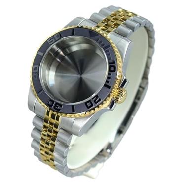 Imagem de Caixa de relógio de data à prova d'água de mergulho de luxo de 40 mm, bisel de cerâmica para Seiko NH35 NH34 36 2824 8215 movimento peça de relógio de vidro de safira, ETA2824 PT5000 Movimento + tampa