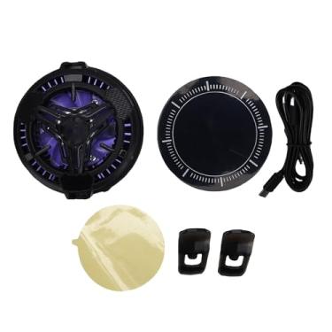 Imagem de Heayzoki Cooler Magnético do Telefone, Radiador de Celular Com fã de 8 Lâmina e Luzes RGB, Chip de Resfriamento Semicondutor para Streaming de Jogos, Compatível Com Tablet por Telefone