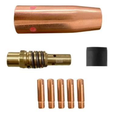 Imagem de 2X Kit Tocha Solda Mig 130 150 195 205 Bocal Difusor Bico 0,