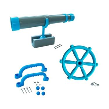 Imagem de YIJU Acessórios para playground infantil Conjunto de acessórios Brinquedos de faz de conta para crianças Jogos ao ar livre Brinquedo com volante Conjunto, Cinza Azulado
