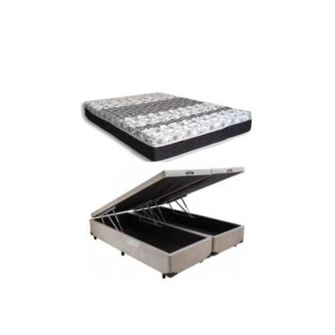 Imagem de Cama Box Baú Casal king Size + Colchão de Molas  Castor Class Macio 19