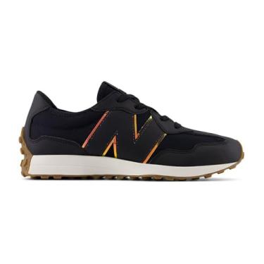 Imagem de New Balance Tênis infantil 237 Bungee, Preto/Goma, 4.5 Wide Big Kid