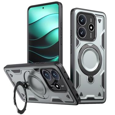 Imagem de SORAKA Capa para Xiaomi Redmi Note 14 5G com suporte,compatível com MagSafe,Capa para Redmi Note 14 5G com chapa de ferro Capa resistente que absorve choques Proteção contra quedas de nível militar