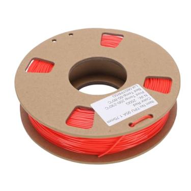 Imagem de Zopsc Filamento da Impressora 3D da TPU, 1,75 Mm de Baixo Odor de Deformação Mínima Graxa de Teto Forte Flexível, Com Alta Precisão de 0,02 Mm de Tolerância (vermelho)
