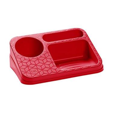 Imagem de Organizador Pia, Detergente, Sabão E Esponja Cores Uz, Vermelho