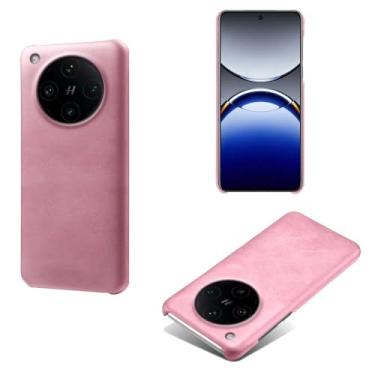 Imagem de Capa para OPPO Find X8 Pro 5G,Proteção contra quedas,Casca de volta de cor sólida simples,Design de couro de imitação de plástico-Pink