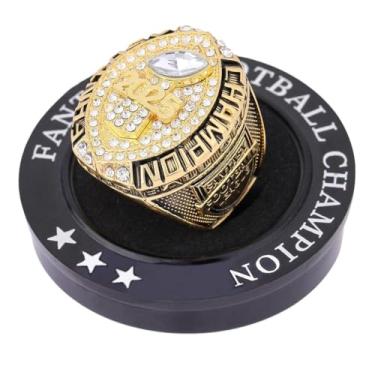 Imagem de ZZXZJW Prêmio Troféu Anel Campeonato de Futebol Fantástico 2025 para Vencedor da Liga de Futebol de Fantasia, Metal, Cristal