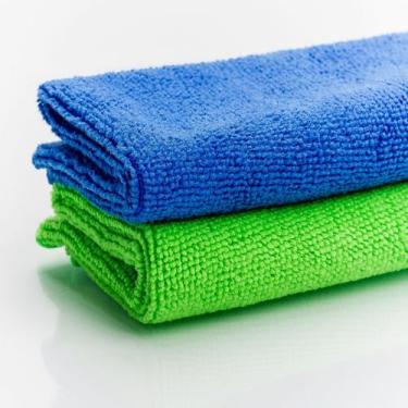 Imagem de Kit 10 Pano Microfibra Limpa Vidro Flanela Reutilizavel Multiuso - Pan
