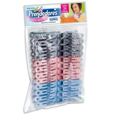 Imagem de 24 Prendedores Pregador Europeu Roupas Toalhas Forte Resistente Sortid