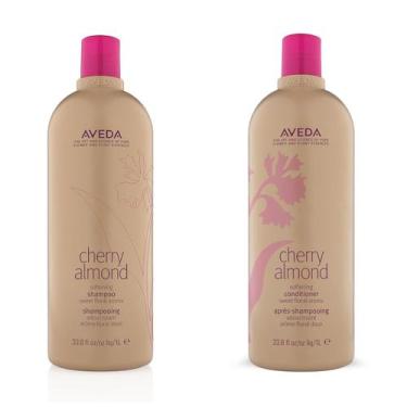 Imagem de Shampoo e condicionador Duo Aveda Cherry Almond 1L para cabelos secos