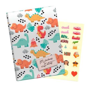 Imagem de Álbum de 500 Fotos 10x15 Dinossauros Coloridos TPFoto com ADESIVOS - T