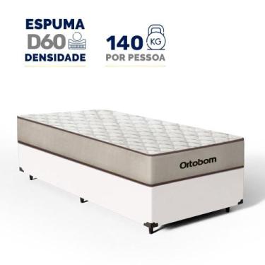Imagem de Cama Box Colchão Espuma D60 Ortobom Force Dream Solteiro 88 cm, Branco
