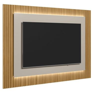 Imagem de Painel Para TV Suspenso 70 Pol 220cm Real L06 Tauari/Off White Fosco - Mpozenato