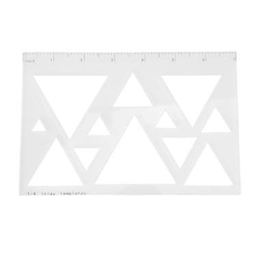 Imagem de Asixxsix Modelos de Roteador para o Gabinete de Madeira, Gabarito de Roteador de Bilhetes de Acrílico Com Escala de Régua, Ferramenta de Gabarito de Gabarito de Gabarito de Gabarito (Triangular 12 em 1)