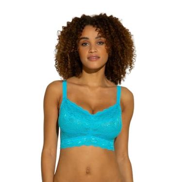 Imagem de Cosabella Never Say Never Curvy Sweetie Bralette - Sutiã sem fio plus size para mulheres com suporte, alças ajustáveis, Azul Constance, G