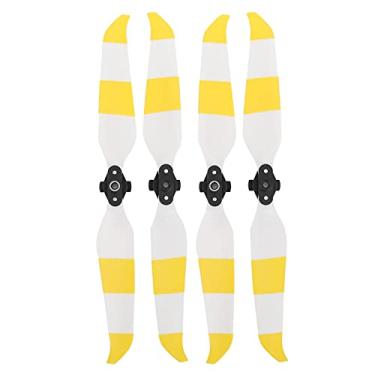 Imagem de Grcfumo Hélice colorida, adereços de lâmina de liberação rápida para PC, hélices de avião RC para acessórios Air 2 Air 2S (Amarelo Branco)