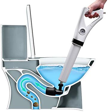Imagem de Desbloqueador de drenagem, êmbolo de pia, desentupidor de vaso sanitário de ar elétrico, limpador de bomba manual, lançador de tubos, êmbolo de alta pressão para banheira/lavatório/ralo de chão/tubo