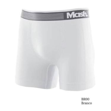 Imagem de Cueca Boxer Sem Costura Mash 710.01 Microfibra, Branco, G